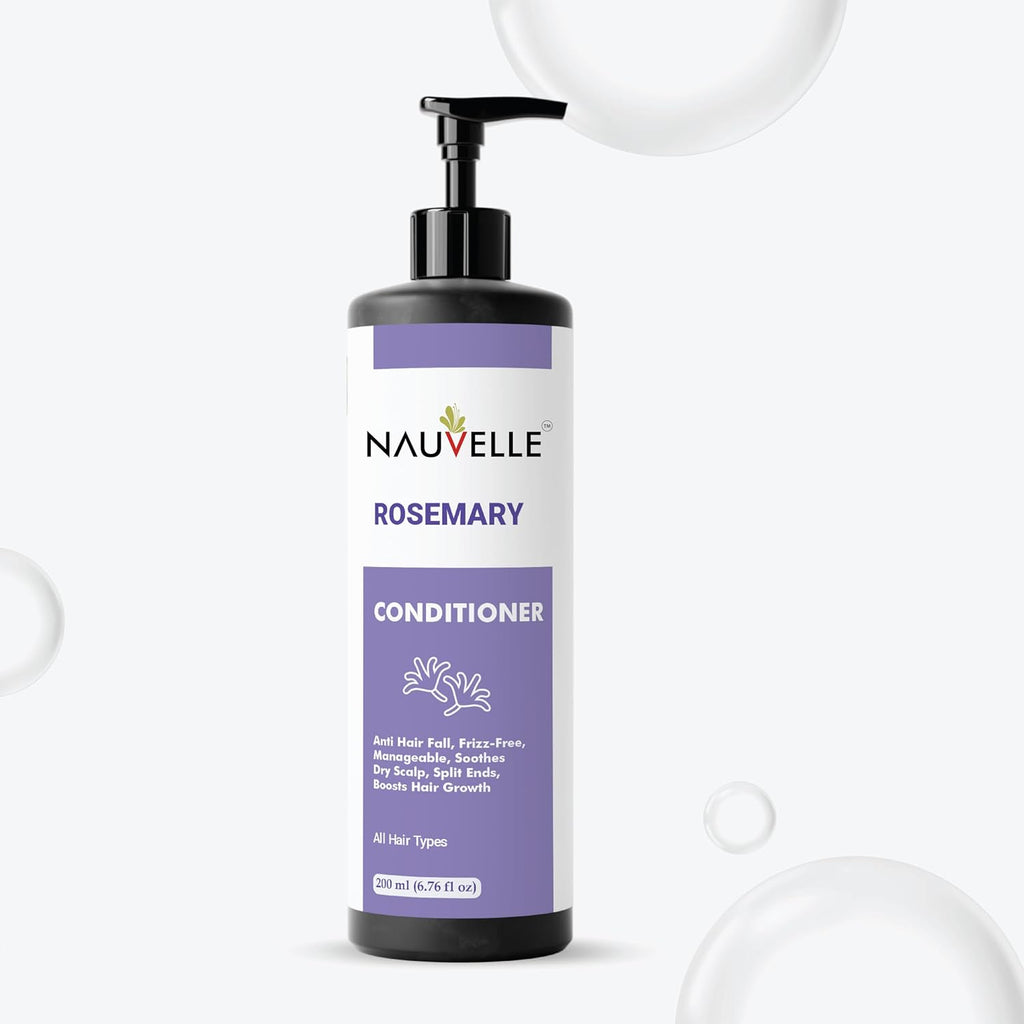 Nauvelle Rosemary Conditioner, Anti Hair Fall, Frizz-Free, Boosts Hair Growth, All Hair Types, 200ml