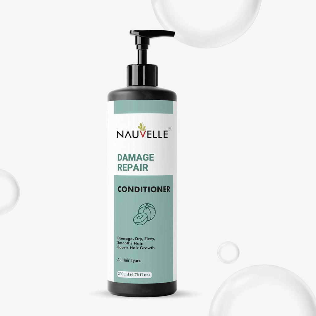 Nauvelle Damage Repair Conditioner with Rosemary, for Dry, Frizzy and Damaged Hair, All Hair Types, 200 ml