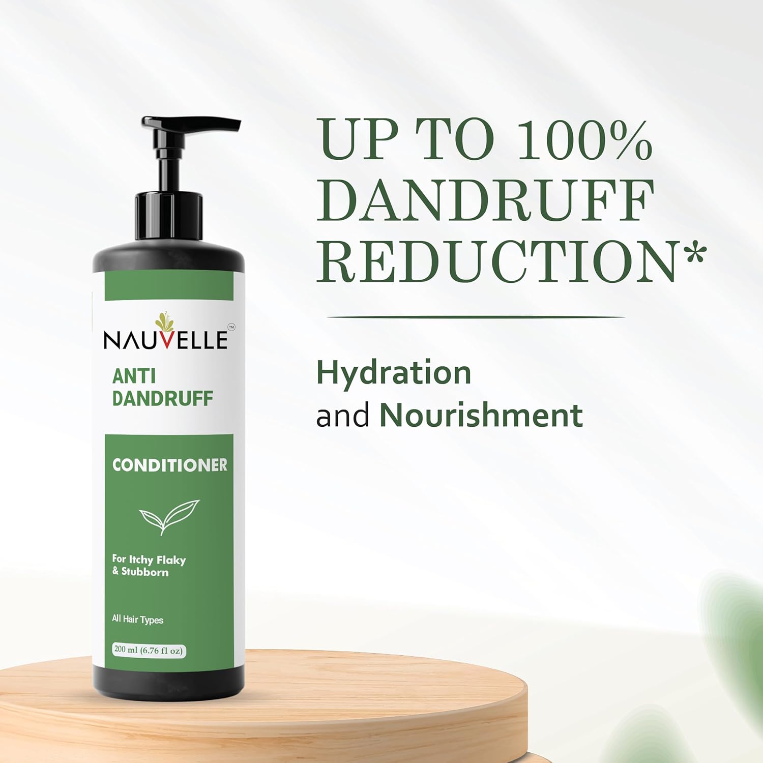 Nauvelle Anti Dandruff Conditioner with Rosemary Extract, for Itchy Flaky and Stubborn Dandruff, All Hair Types, 200 ml