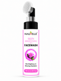 Nauvelle Skin Brightening Facewash with Brush, Gel Formula, Paraben Free, 150 ml, for All Skin Types