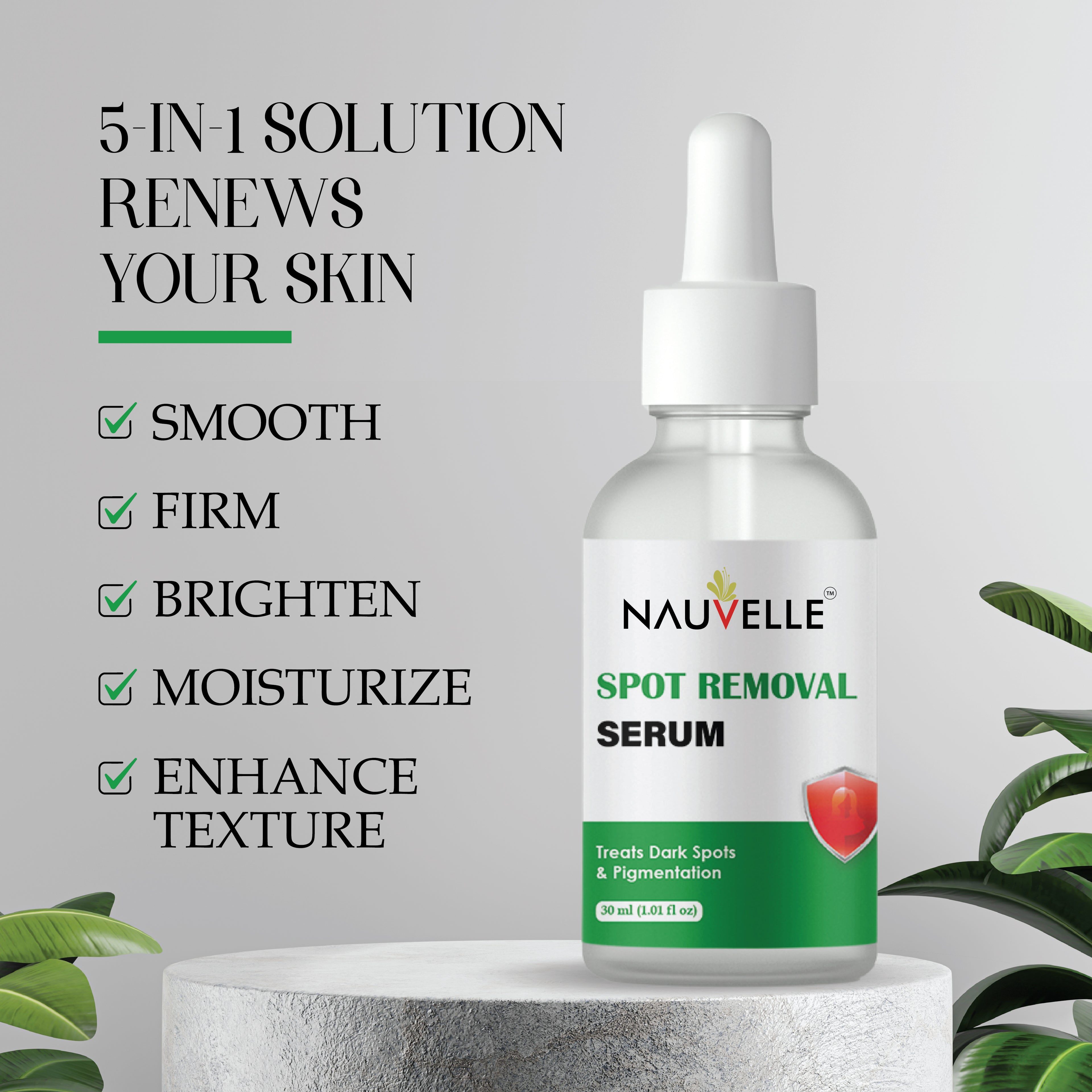 Nauvelle Spot Removal Serum, Treats Dark Spots & Pigmentation, 30ml (1.01 fl oz)