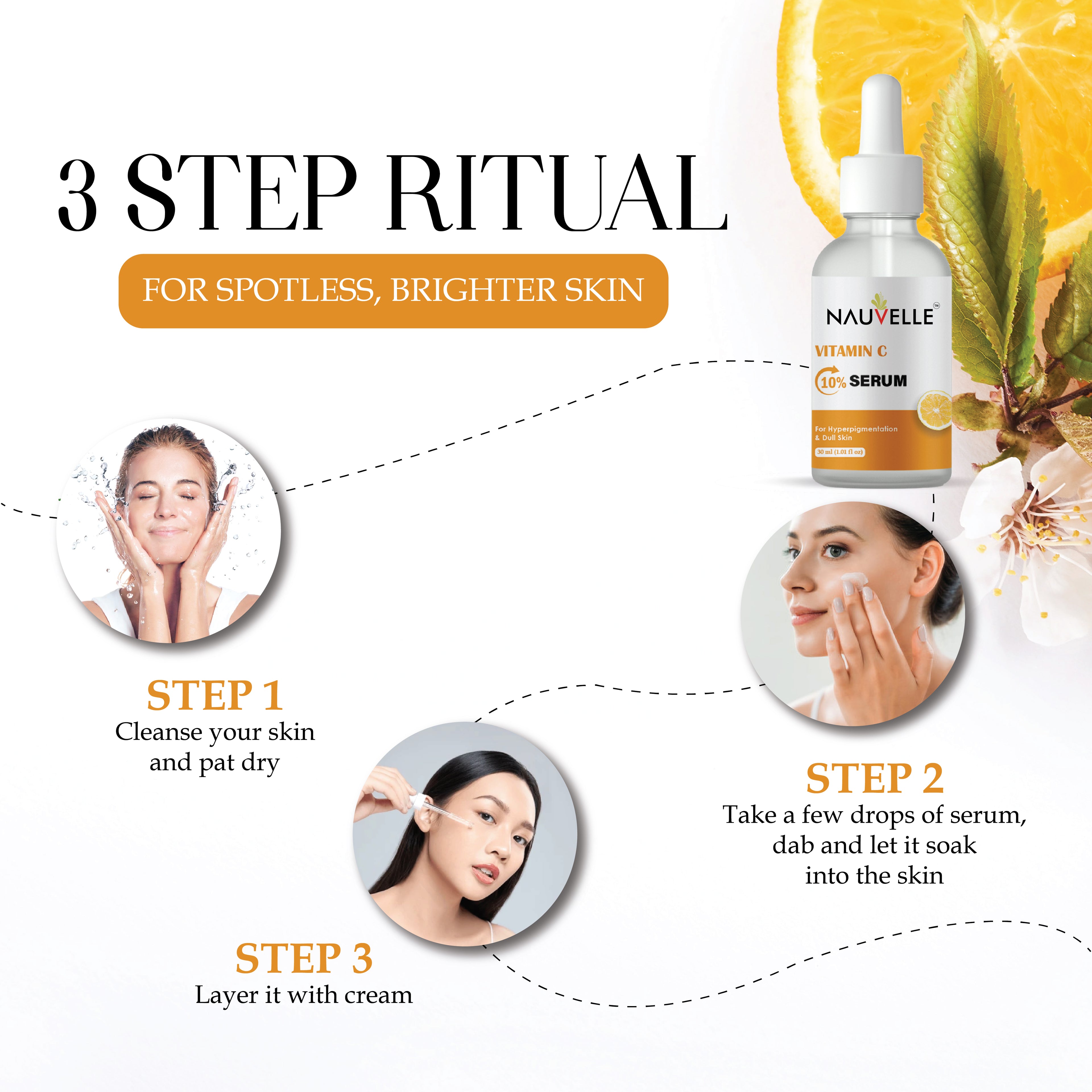 Nauvelle Vitamin C 10% Serum for Hyperpigmentation & Dull Skin_30ml